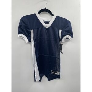 NWT Champro FJ40 BLITZ Football Jersey Youth Small Navy White  100% Polyester